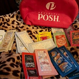 Perfectly Posh 26 Sample Pouch with Assorted lotion, mask, hand cream